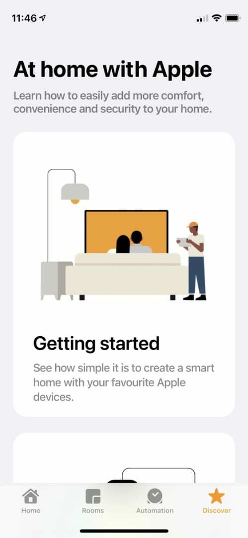 Discover-Seite in der Apple Home-App