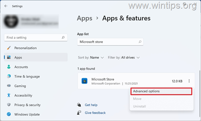 Onarım - Microsoft Store Windows 11'i Sıfırlayın