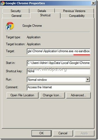 chrome-no-korumalı alan