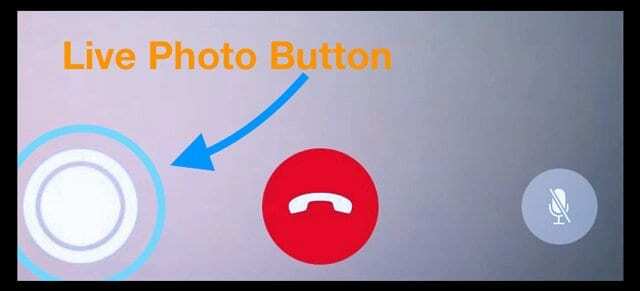 Къде е бутонът за снимки на живо във FaceTime
