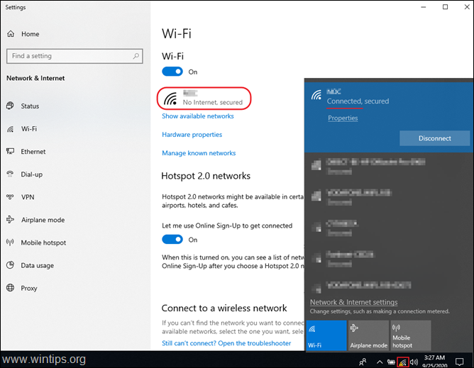 CORRECTIF: Wi-Fi connecté mais pas d'accès Internet sous Windows
