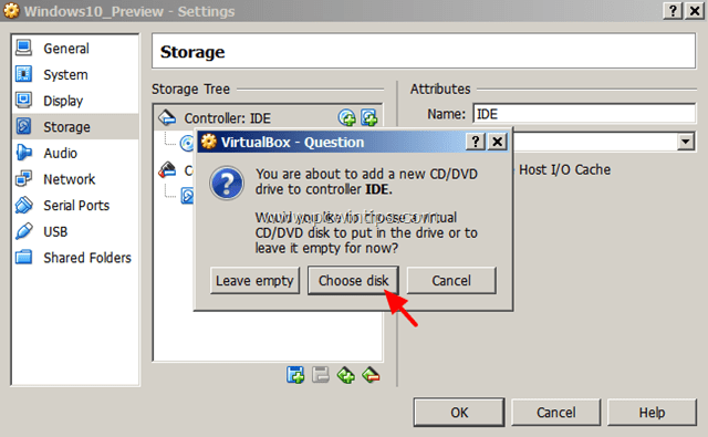 VirtualBox VM postavke