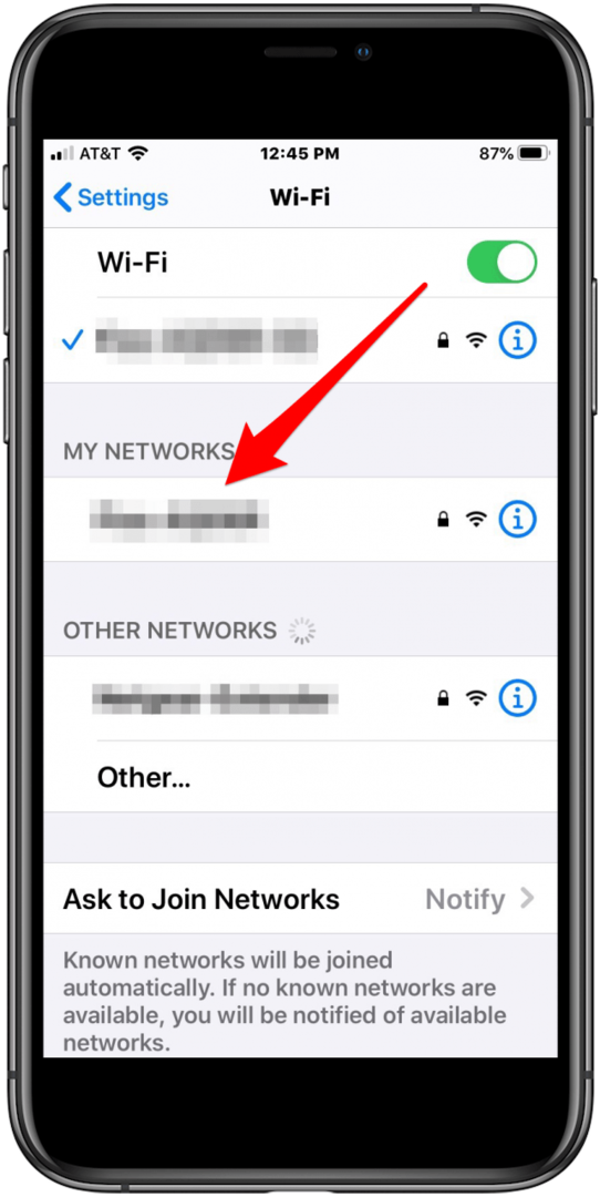 iPhone nu se va conecta la wifi alege numele rețelei wifi