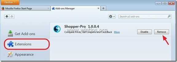 Shopper-Pro-Firefox entfernen