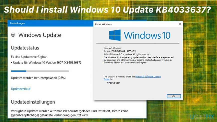 Trebam li instalirati ažuriranje za Windows KB4033637