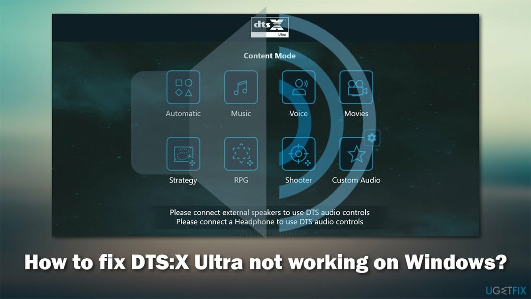 Cum să remediați DTS: X Ultra nu funcționează pe Windows?