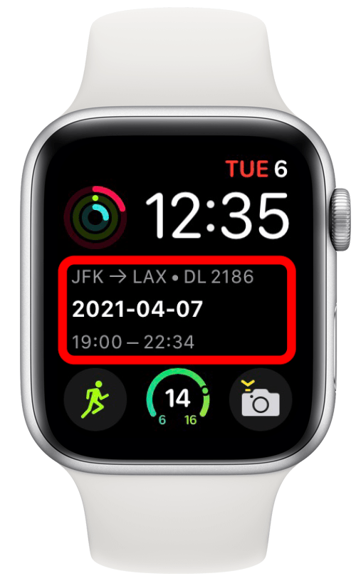 App in the Air -komplikaatio Apple Watchissa