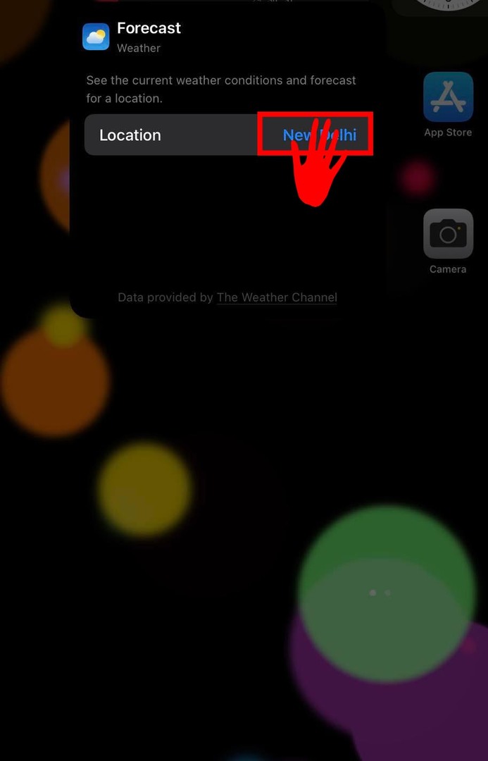 Cambiar la ubicación en iPhone Weather Widget