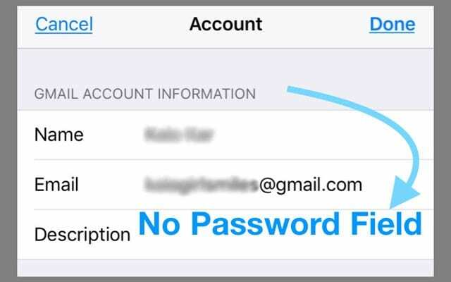 iPhoneでメールパスワードを更新または変更する