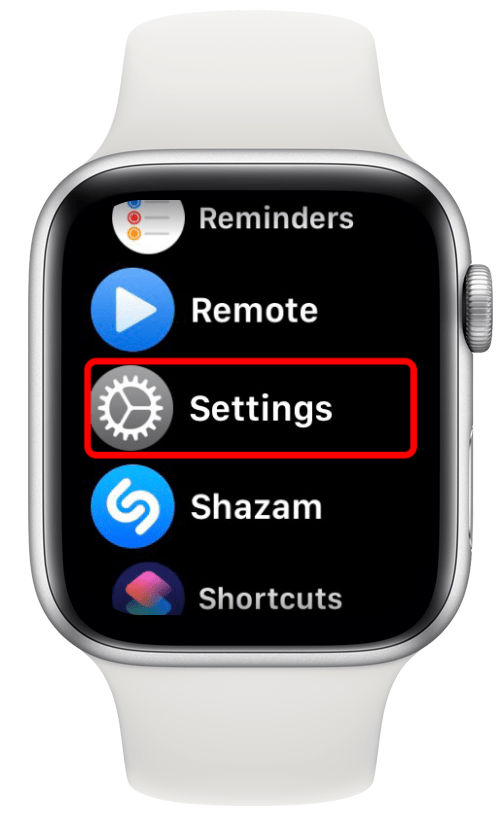 Avage Apple Watchis rakendus Seaded.