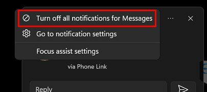 Desactivar notificaciones Windows 11