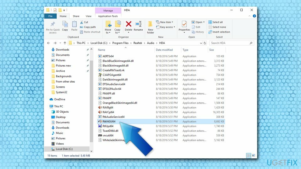 Periksa folder Realtek