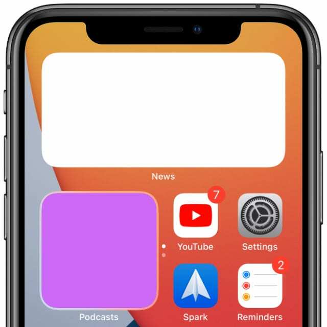 Fehlende Widgets auf dem iPhone-Startbildschirm