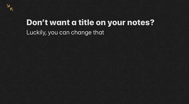 iOS 13:n asetukset - Notes Title
