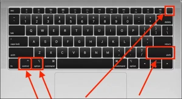 Kontrol Shift Seçeneği Mac