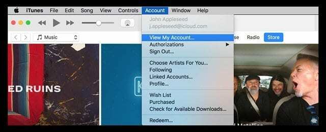 Peržiūrėkite „Apple ID“ informaciją asmeniniame arba „Mac“ kompiuteryje naudodami „iTunes“.