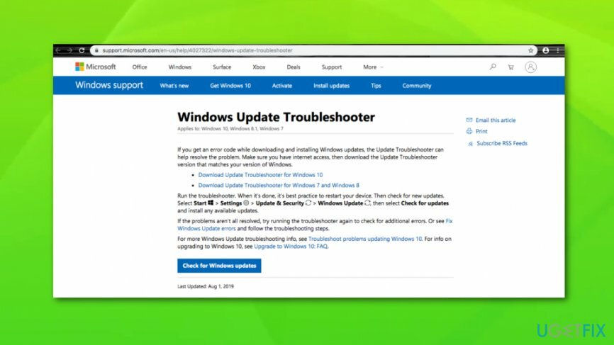 Förbjud uppkomsten av Windows Update Error Code 80244019