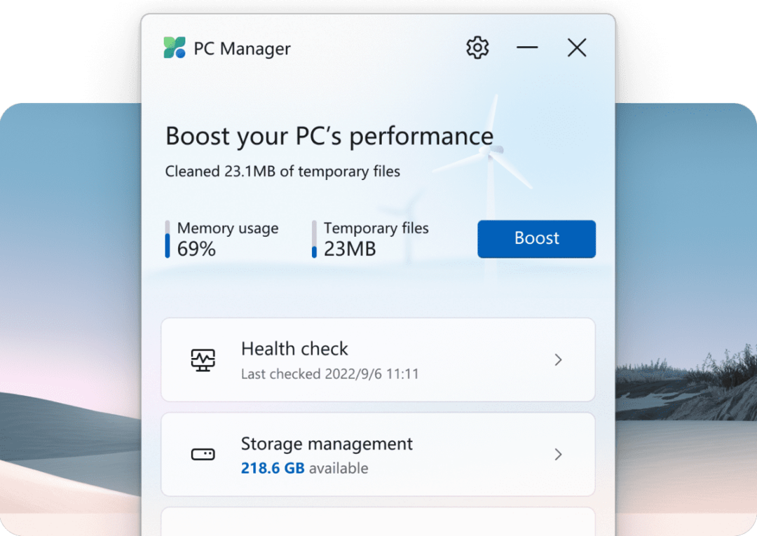 Kaip pagreitinti „Windows“ naudojant „Microsoft PC Manager“ – 1