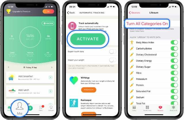 Cómo sincronizar los datos de Apple Health con Lifesum