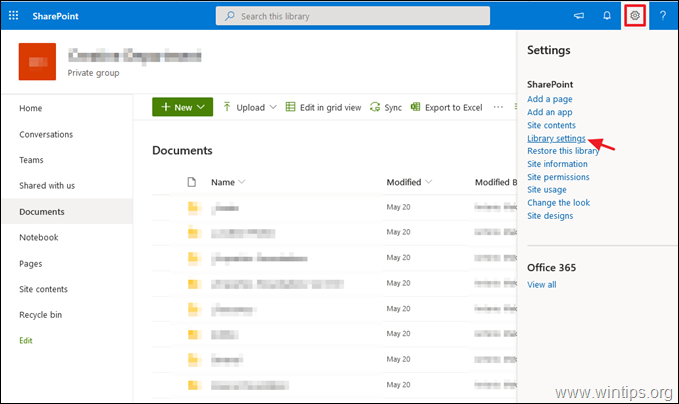 Modificar configurações de controle de versão de arquivo no SharePoint