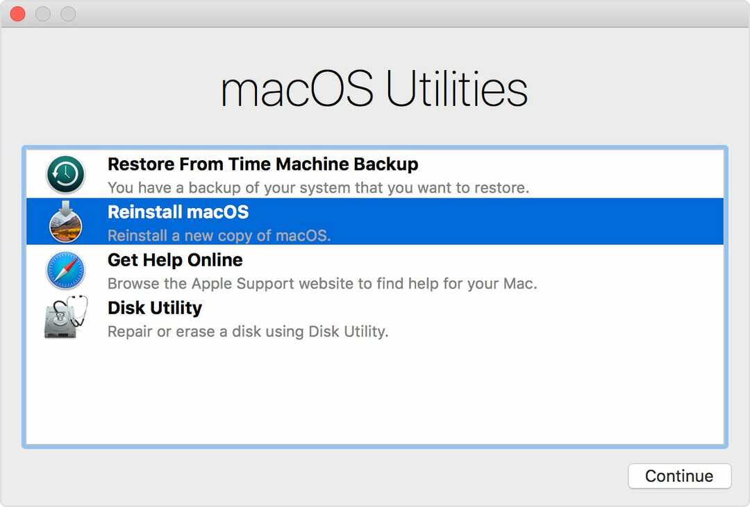 Récupération macOS