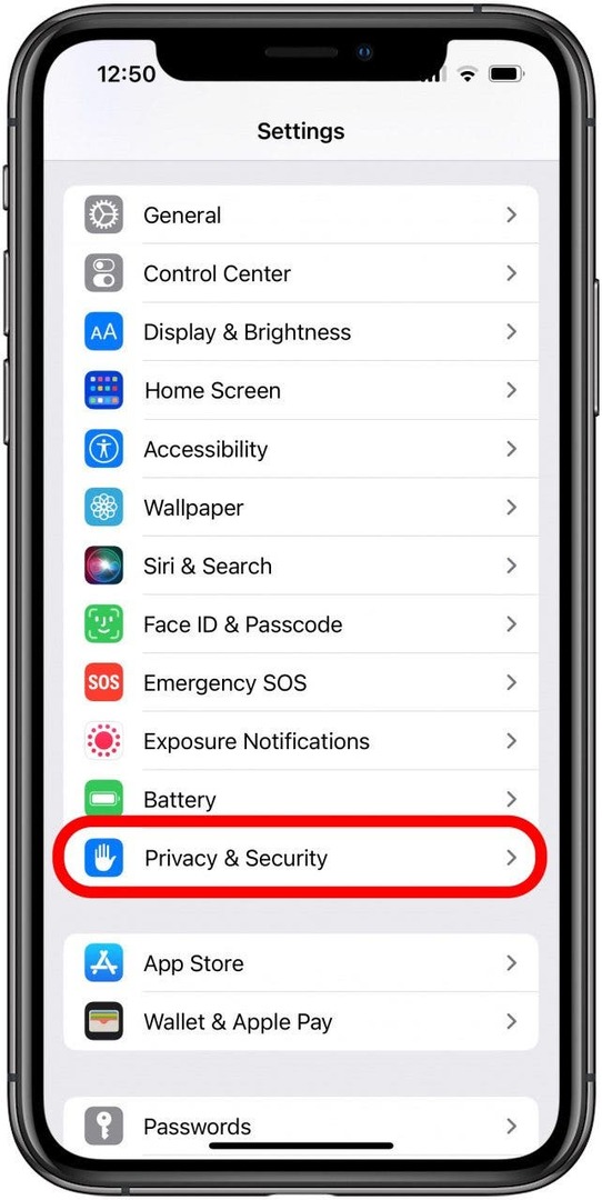 iPhoneのプライバシーとセキュリティの設定