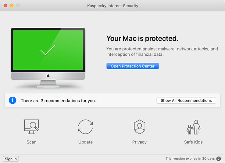 Kaspersky Internet Security - Bästa Mac-antivirusprogramvaran