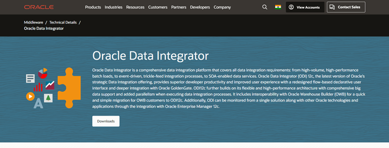 Integrador de datos de Oracle