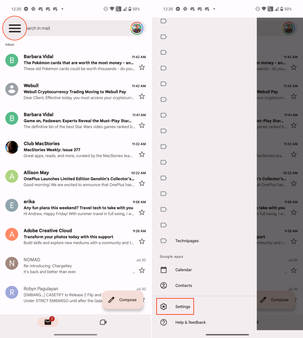 Android의 Gmail에서 배송을 추적하는 방법 - 1