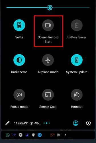 Android 11 Bildschirmrekorder