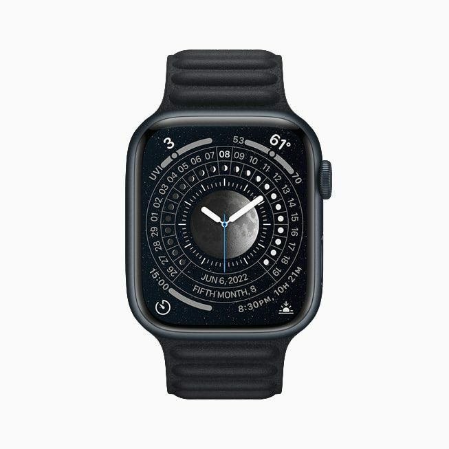 שעון השעון של watchOS 9 Lunar