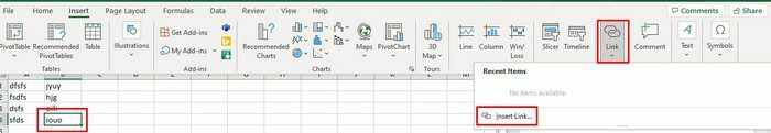 إضافة ارتباط تشعبي Excel