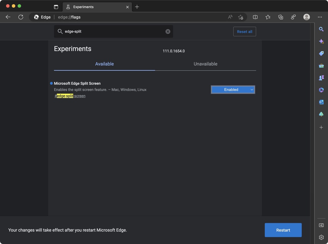 Aktiver opdelt skærm i Microsoft Edge - 3