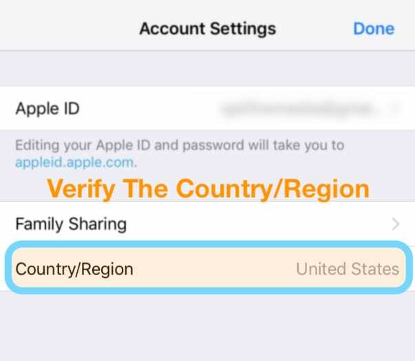 Apple id lande- og regionsindstillinger