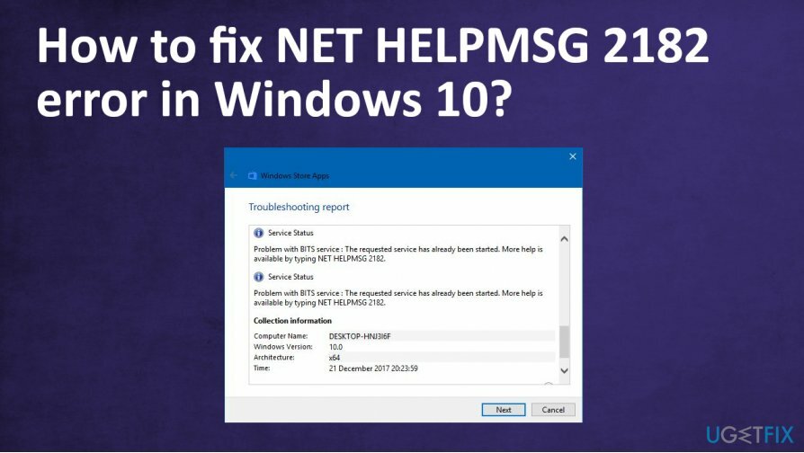 NET HELPMSG 2182 kļūda