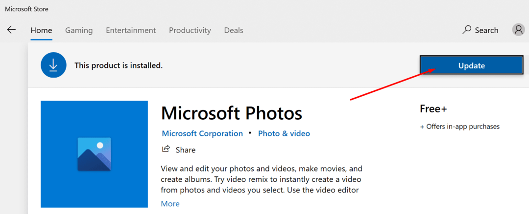 Microsoft-Fotos aktualisieren