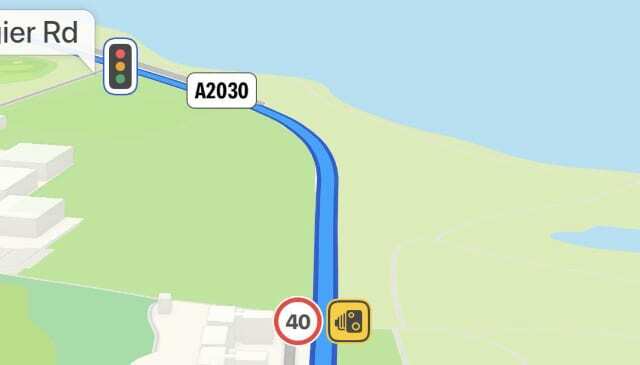 Ampeln und Radarkameras in Apple Maps auf iOS