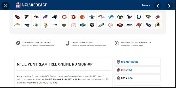 NFLWebCast - Mejor sitio de transmisión en vivo