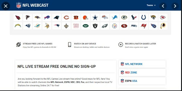 NFLWebCast - Bästa sajten för livestreaming