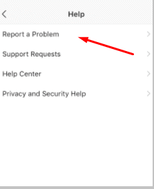 Instagram को समस्या की रिपोर्ट करें