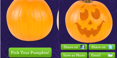 Carve-a-Pumpkin iz aplikacije Parents magazine za iOS