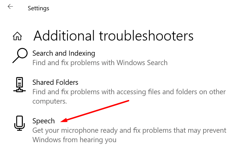 solucionadores de problemas adicionales de windows 10