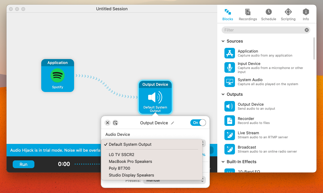 Controle el volumen de aplicaciones individuales en Mac con Audio HiJack - 8