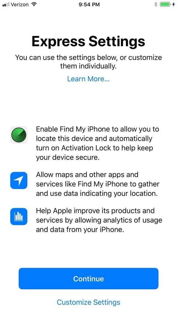 iOS11でのExpress自動セットアップ