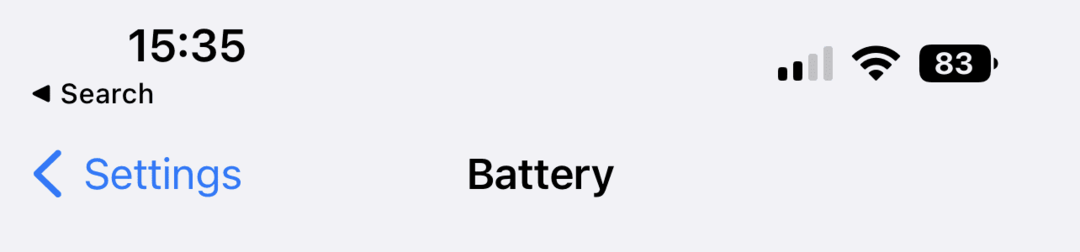 Zobrazit procento baterie na iPhone povoleno - ios 16