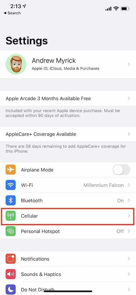 Λήψη ενημερώσεων iOS μέσω 5G 1