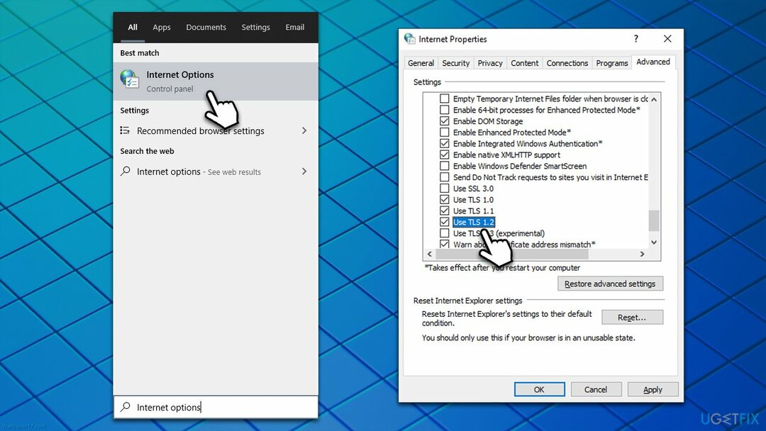 Použite TLS 1.2