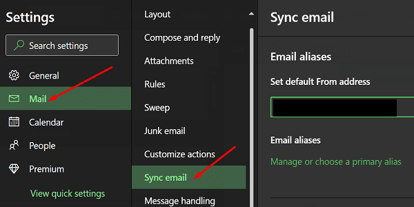 Outlook-sync-e-pošta