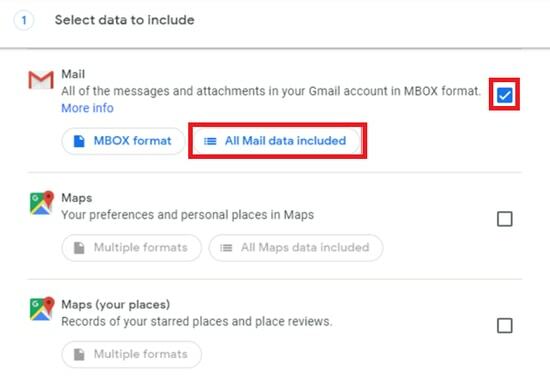 Gmail datu dublēšana