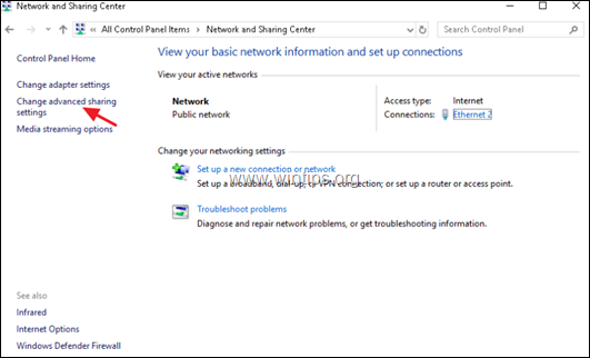 Omogoči odkrivanje omrežja - Windows 10